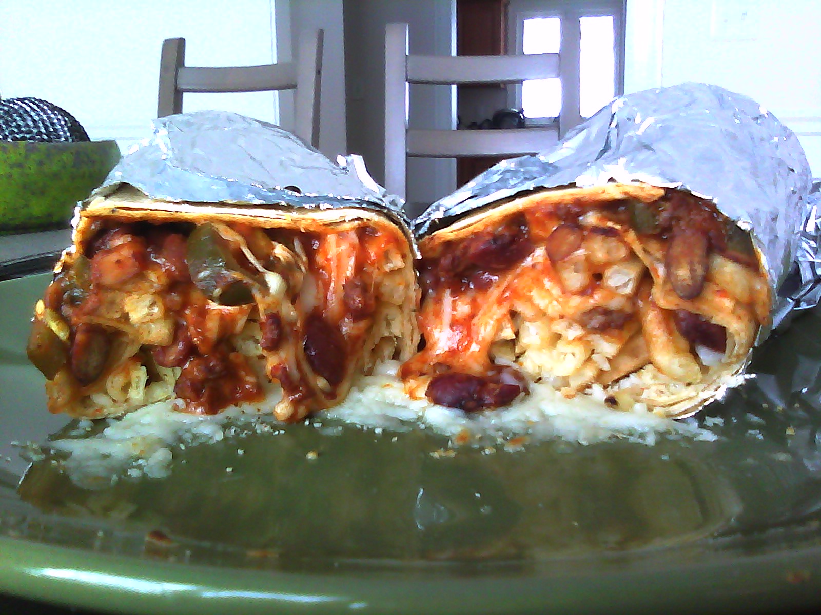 Leftover Chili Burritos 
